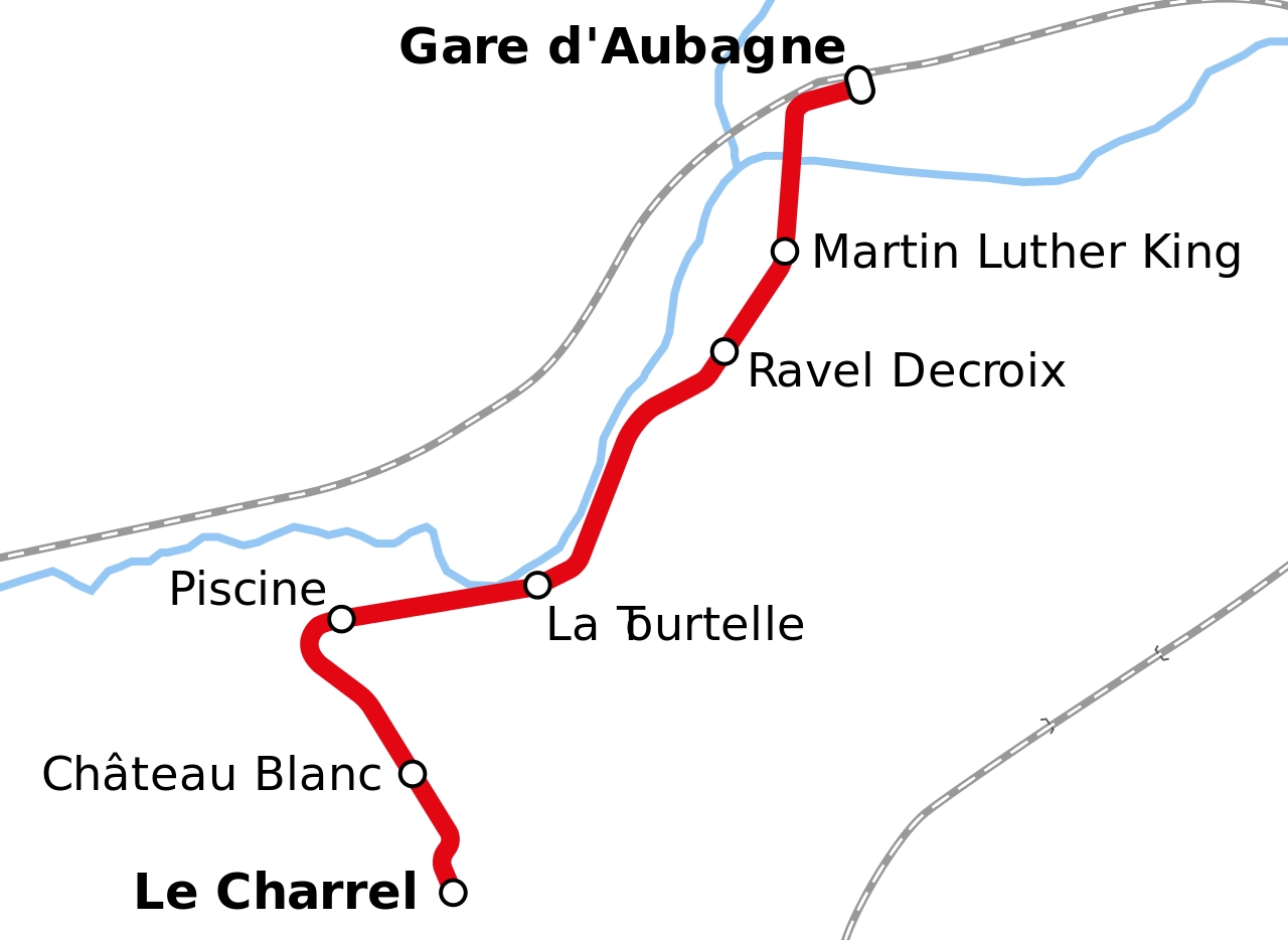 map of aubagne