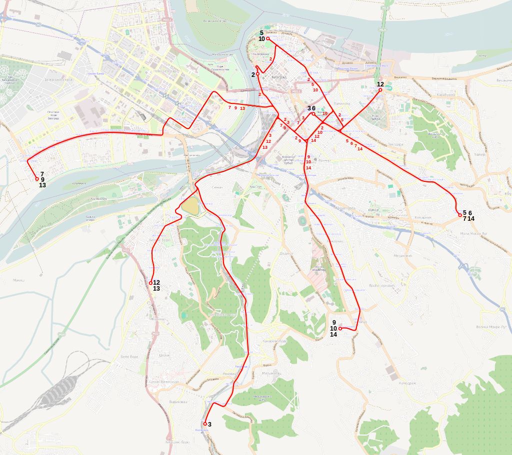map of belgrade