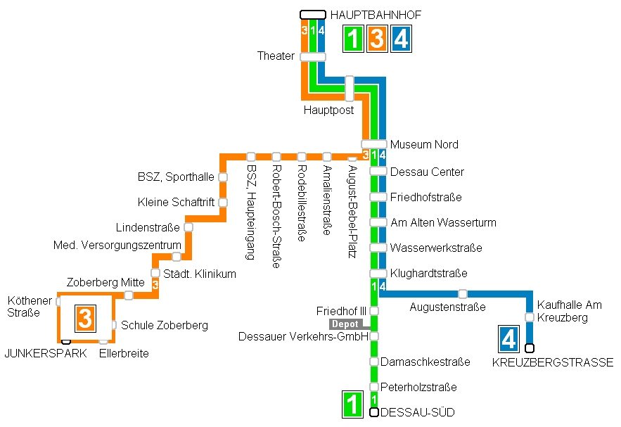 map of dessau