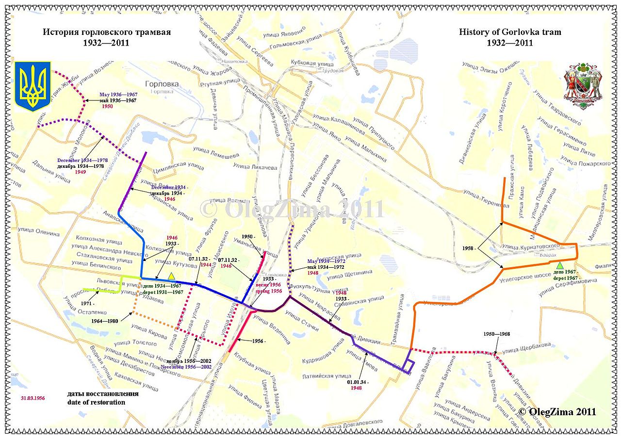 map of horlivka