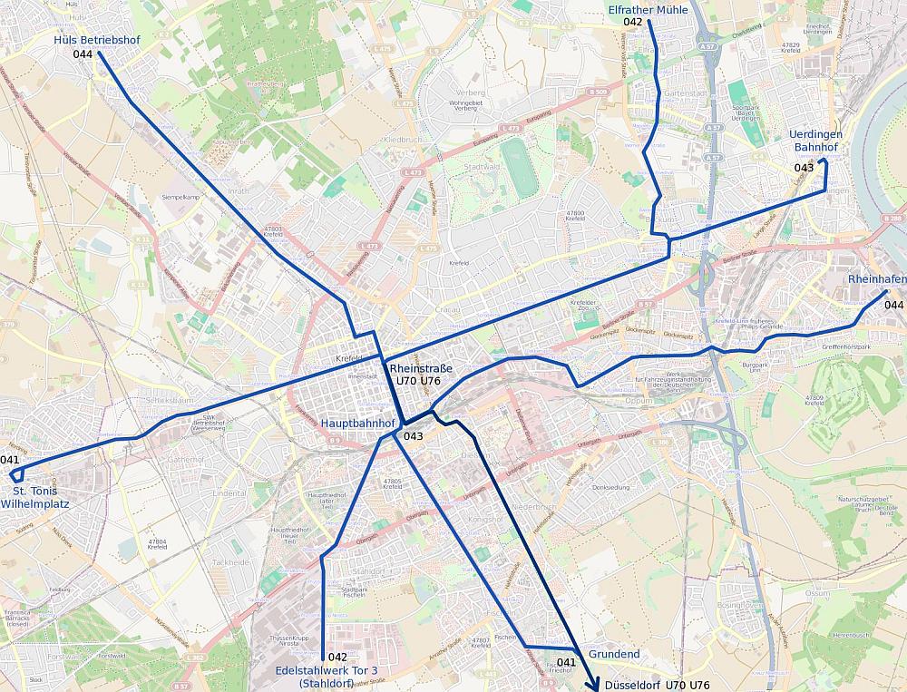 map of krefeld