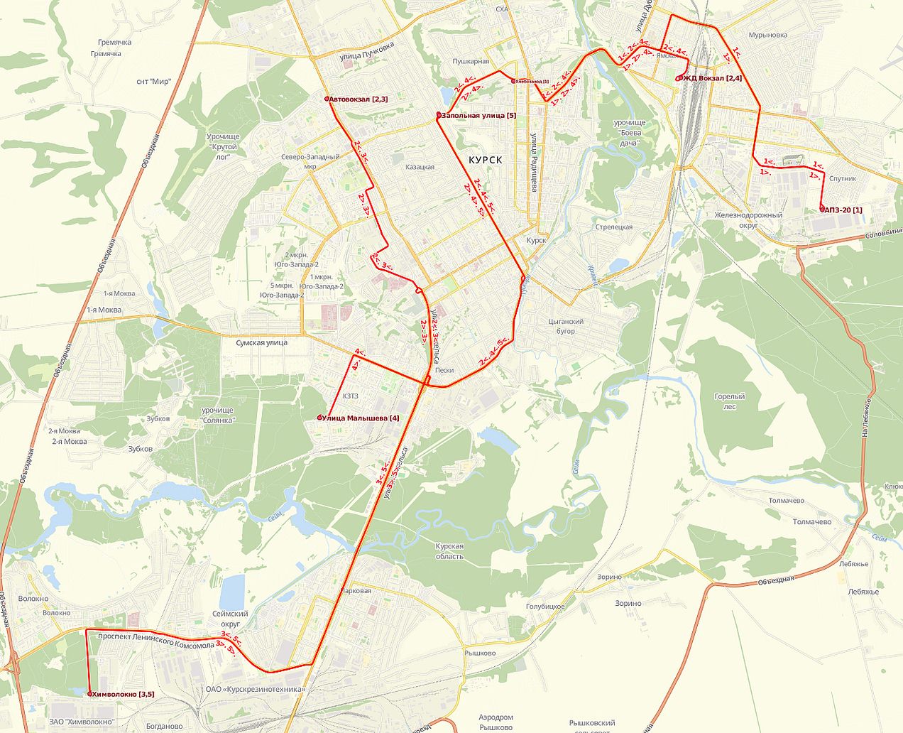 map of kursk
