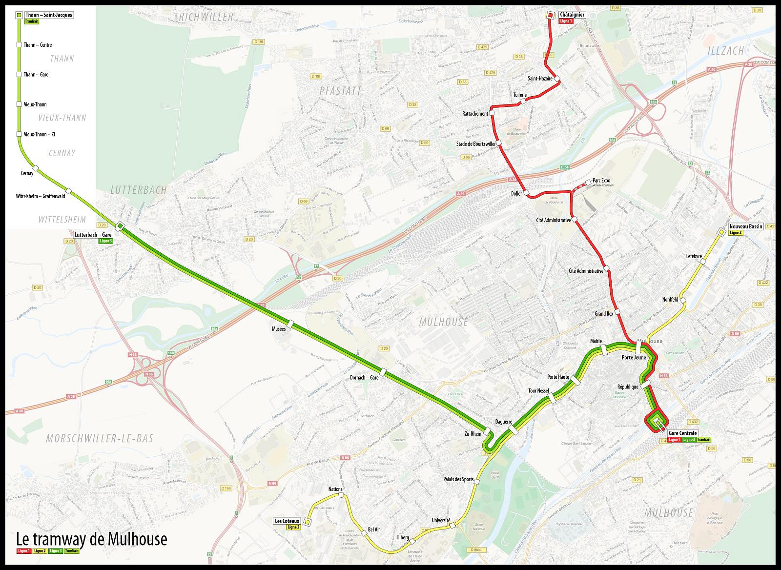 map of mulhouse