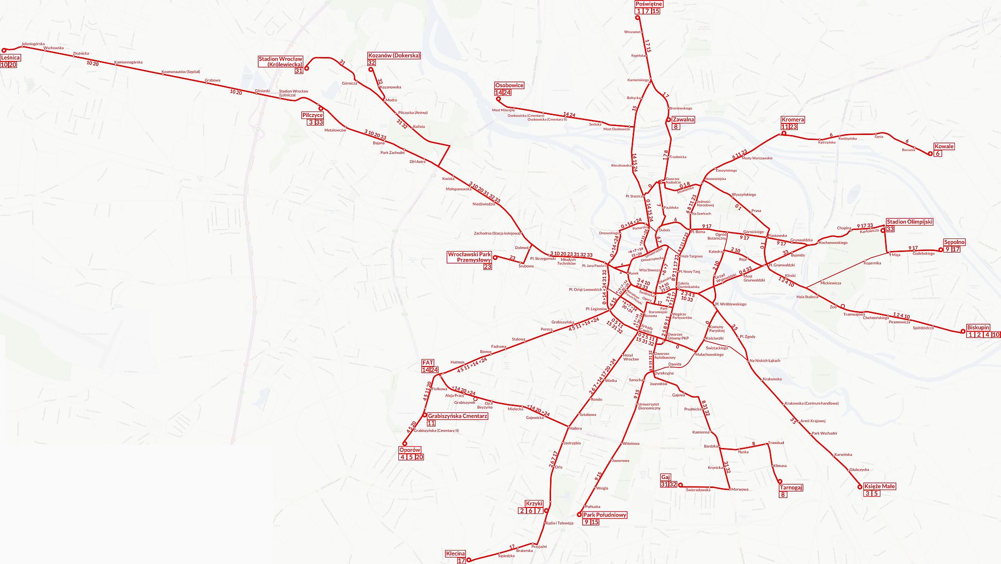 map of wroclaw