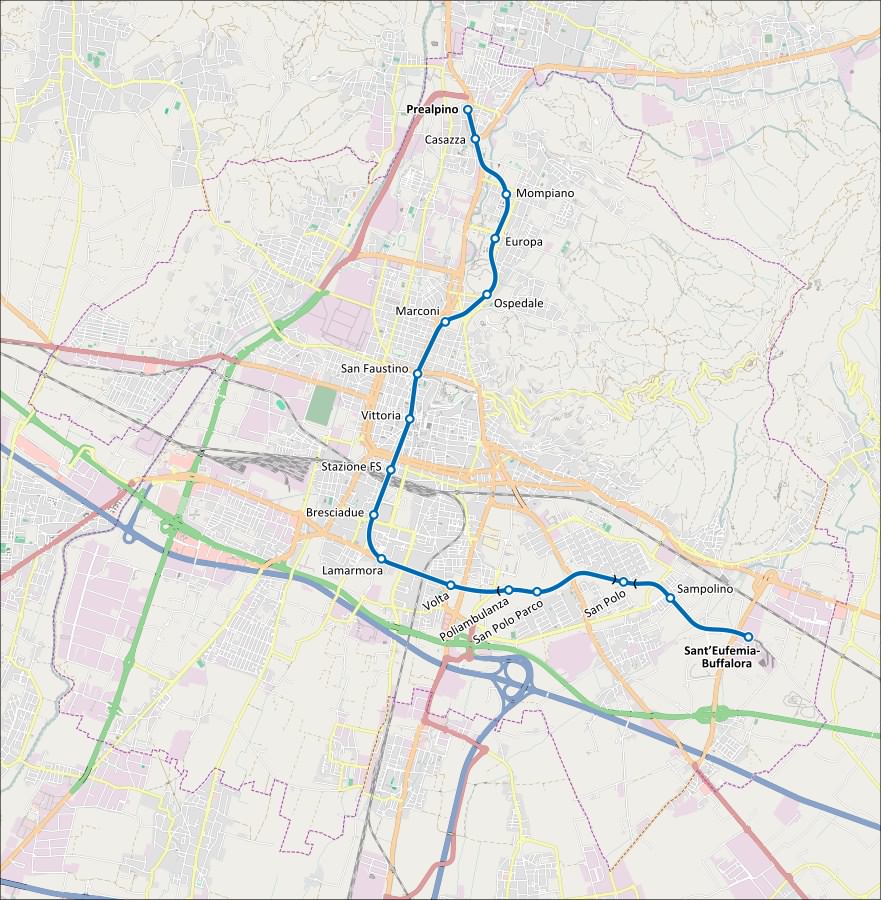 map of brescia