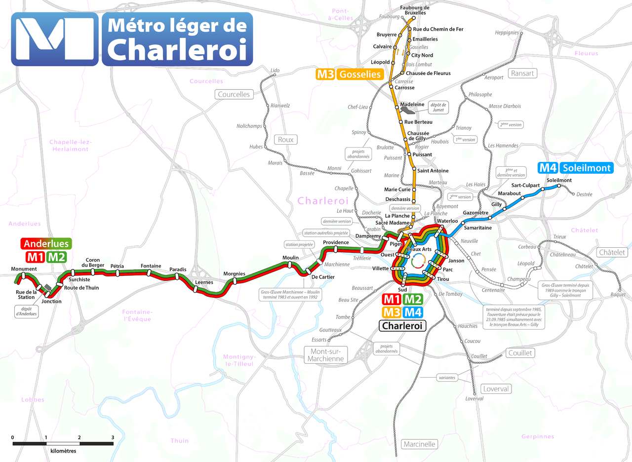 map of charleroi