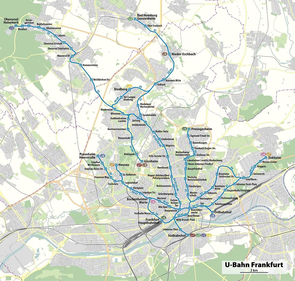 map of frankfurt