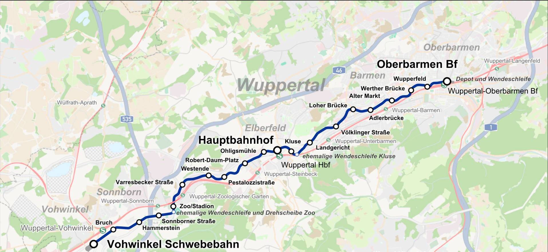 map of wuppertal